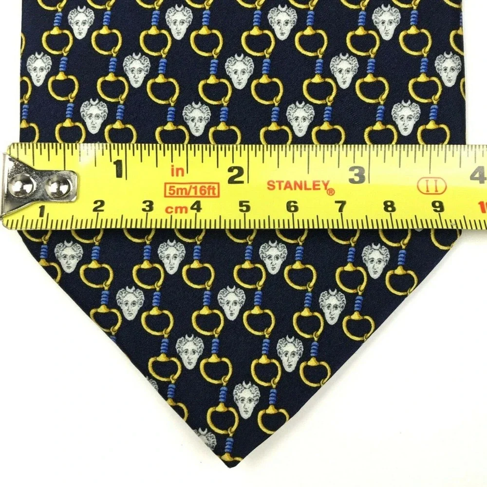 Sinsabang Tie Royal Queen Chains Blue Pure Silk Men's Necktie Made in Korea